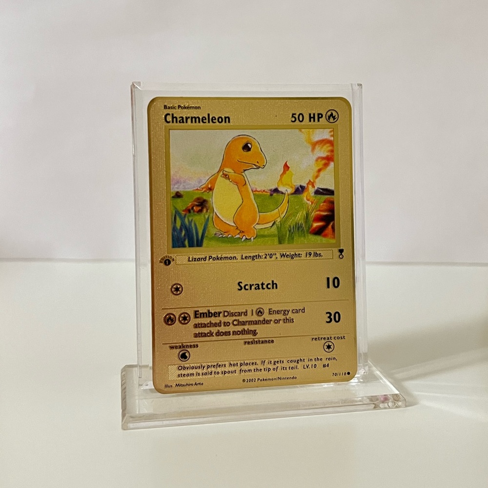 Pokemon Charmeleon 70/110 METAL GOLD CARD  Collectible/Gift/ Display